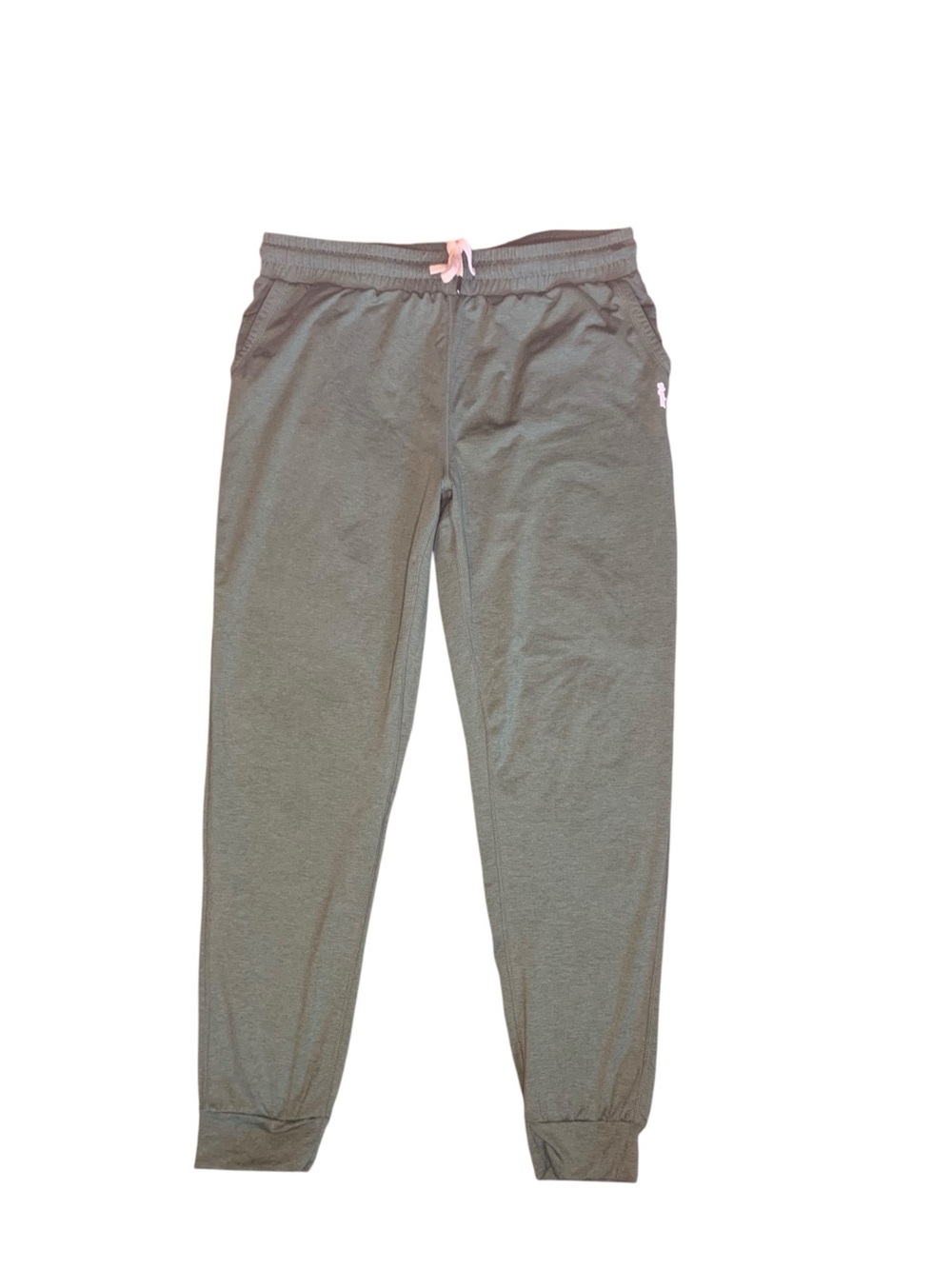 Glyder Womens Medium Sage Heather Green Joggers Cream Drawstring Sweatpants